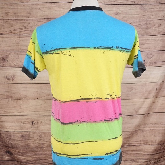 VINTAGE SOUTH PADRE ISLAND TEXAS FISH AOP ALL OVER PRINT SINGLE STITCH TSHIRT L - Picture 4 of 5